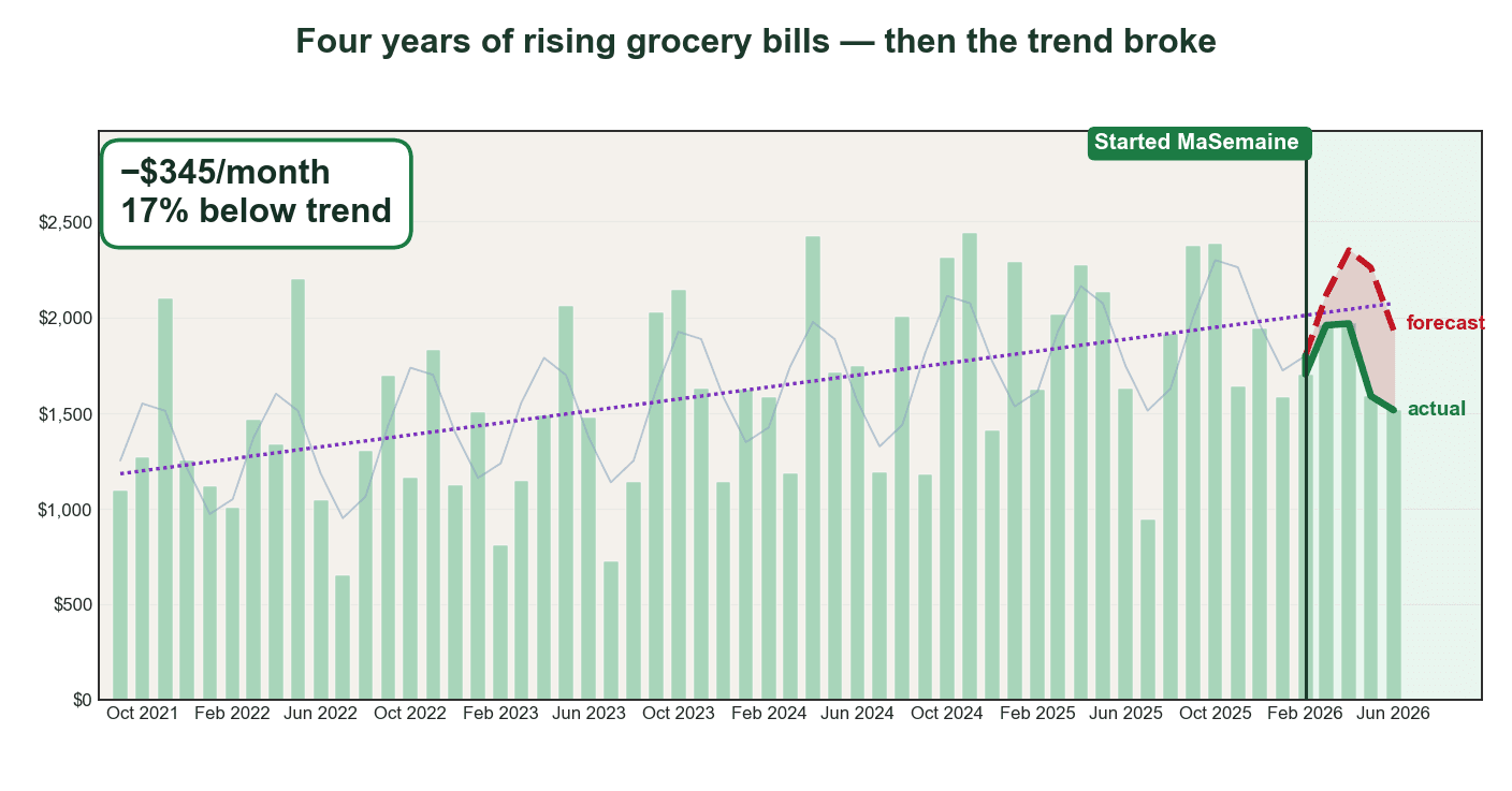 I Analyzed 5 Years of My Own Grocery Receipts. Here's What Happened After I Built a Meal-Planning App.